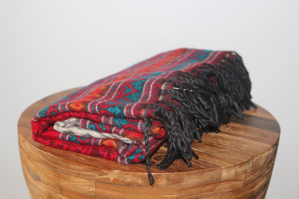 Dhaka Yak Blanket - Warm Colours