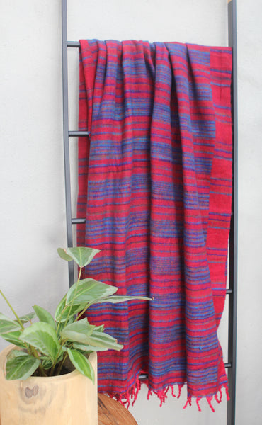 Himalayan Yak Blanket - Burgundy