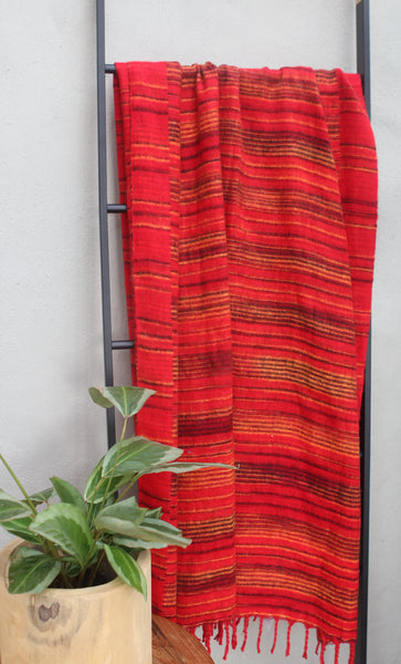 Himalayan Yak Blanket - Bright Red