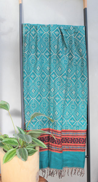 Dhaka Yak Blanket - Teal