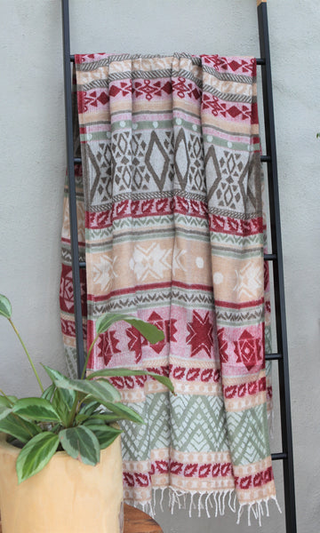 Dhaka Yak Blanket - Cream