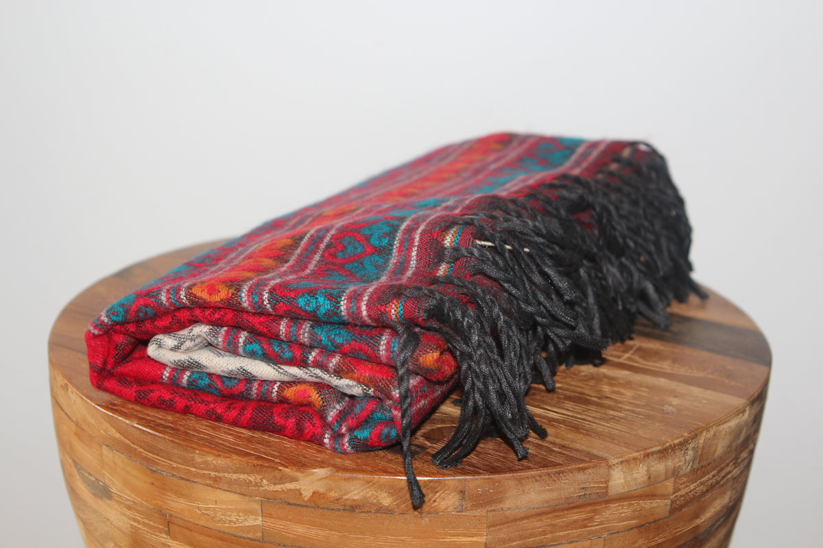 Dhaka Yak Blanket Warm Colours Orphans Aid Online