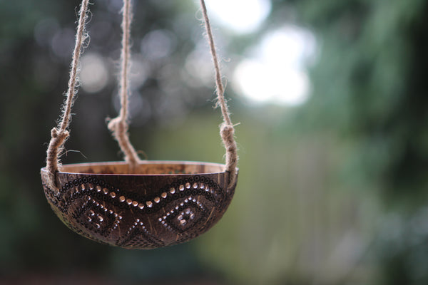 Thai Coconut Hanging Bowl 'Diamond'