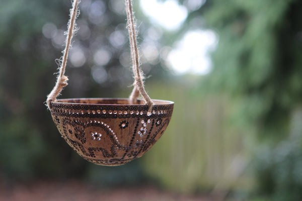 Thai Coconut Hanging Bowl 'Elephant'