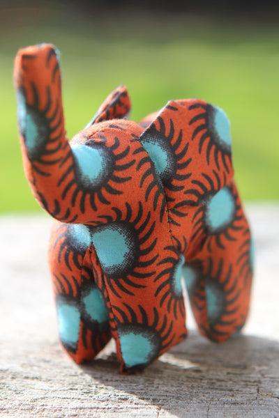 African Animal - Brown & Blue Elephant
