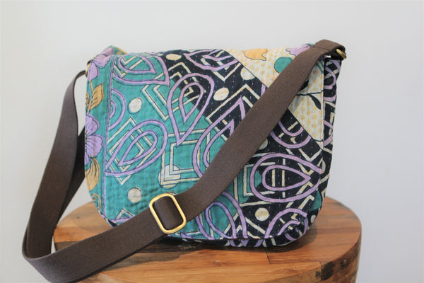 Shopna Mini Messenger Bag - Aqua