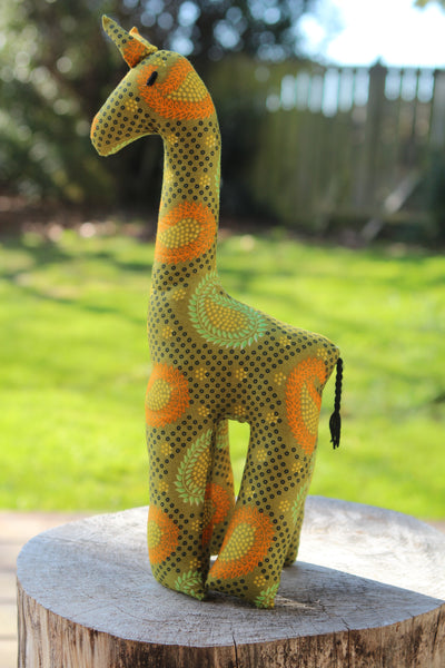 African Animal - Green Paisley Giraffe