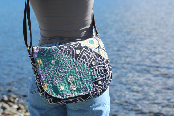 Shopna Mini Messenger Bag - Aqua