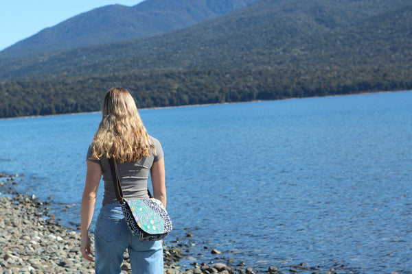 Shopna Mini Messenger Bag - Aqua