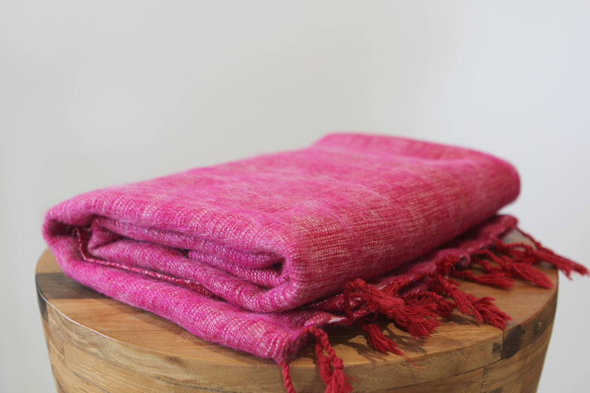 Himalayan Yak Shawl - Bright Pink – Orphans Aid Online