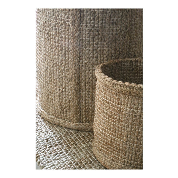 Jute Basket - Hatched Weave - Medium